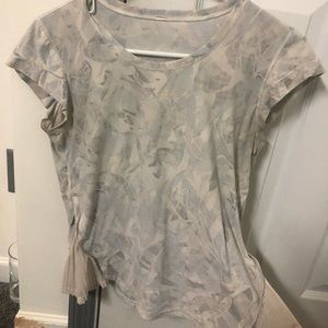 White Pattern Lululemon Top
